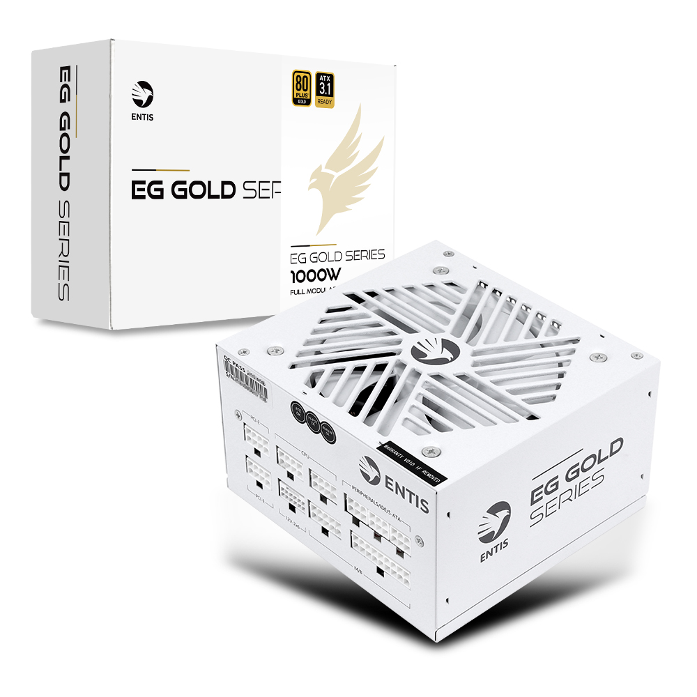 엔티스 EG 1000W 80PLUS골드 풀모듈러 ATX3.1 화이트이미지입니다. 누르면 해당 게시물로 새창이동합니다.