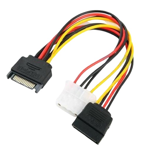 라이트컴 COMS ITA346 SATA 15핀 to IDE+SATA 전원 케이블 (0.2m)