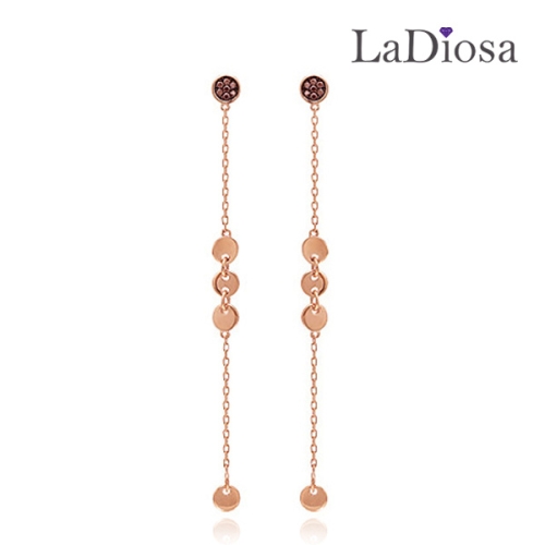 라디오사 14K 로이드 로이드 심플 골드 테두리 블랙 오닉스 침 귀걸이 LPFE4010G_EP