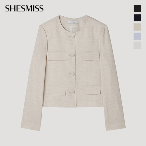 인동에프엔 쉬즈미스 여성 라운드넥 프론트 포켓 자켓 SWWJKP22130