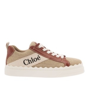 끌로에 로고 디테일 베이지 로우탑 스니커즈 CHC22U108 Z490U_이미지