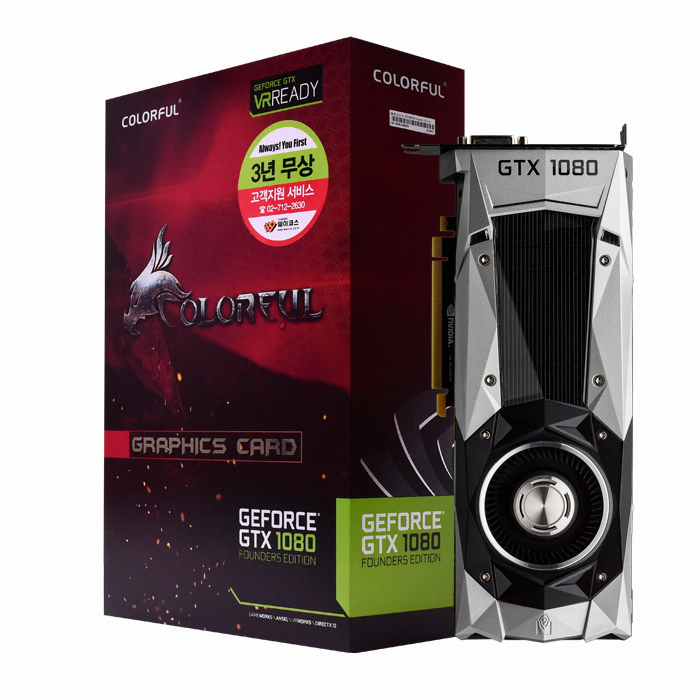 COLORFUL 지포스 GTX1080 Founders Edition D5X 8GB