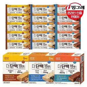 빙그레 더단백 단백질바 3종 27개 골라담기 9개+9개+9개 초코크런치 피넛버터 아몬드쿠키_이미지
