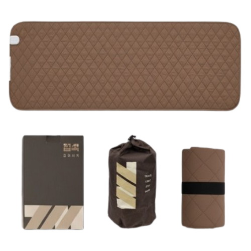 접쏙 휴대용 브라운 탄소매트 (미니, 50x140cm)_이미지