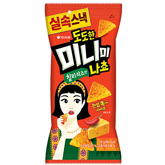 오리온 도도한 미니미 나쵸 칠리치즈맛 76g (16개)