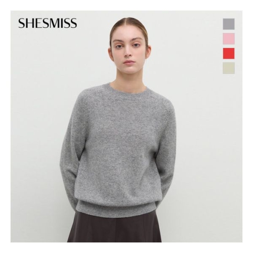 인동에프엔 쉬즈미스 울 혼방 라운드넥 래글런 니트_SSKPOP42080