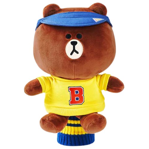 라인프렌즈 바시티 드라이버커버 브라운