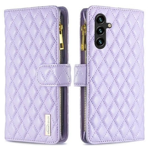 수나르 갤럭시A56 퀄팅 엠보싱 가죽 지퍼형 지갑 케이스