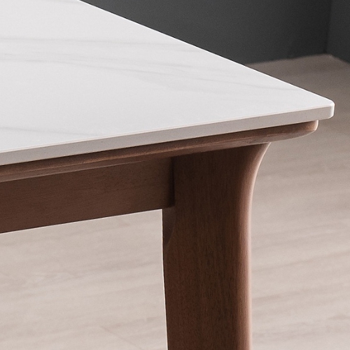 헤이미쉬홈 모리드 고무나무 원목 포세린 통세라믹 식탁 1800 (의자별도)_이미지