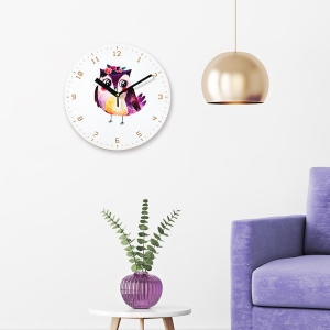 브론즈하우스 나룸 복을 부르는 풍수 로즈부엉이 무소음 벽시계 WMC-119