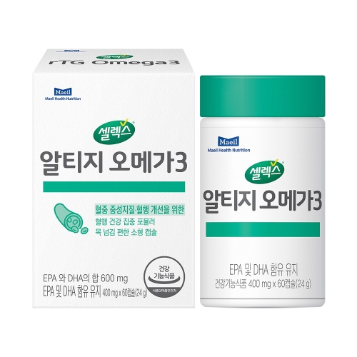 매일유업 셀렉스 알티지 오메가3 400mg 60캡슐 (1개)