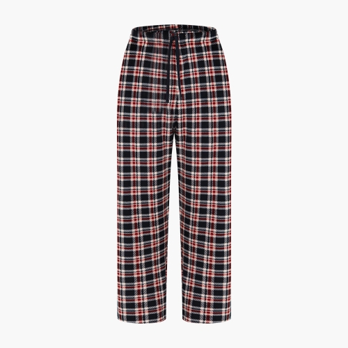 수면 바지 기모 벨로아 벨벳 극세사 체크 남성 파자마 겨울 홈웨어 하의 UMB3015