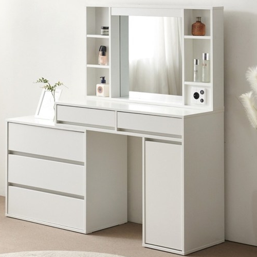 동서가구 피츠 이벨린 LED 확장형 수납 거울 화장대 1000