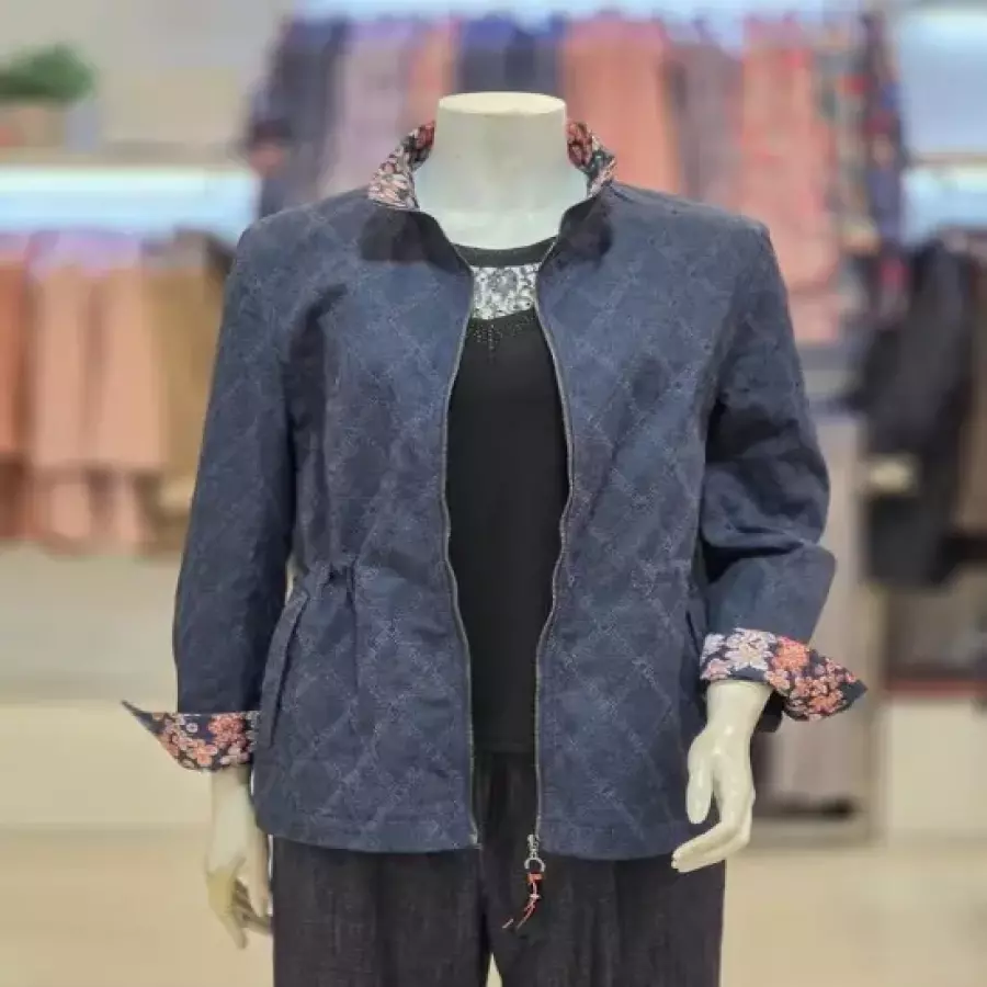 세리아 세이브존07 배색 플라워 점퍼 263312 52326591_이미지