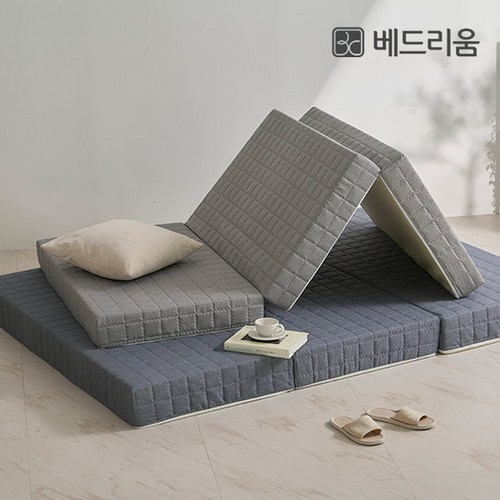 베드리움 허리가 단단한 바디 서포트 3단 접이식 매트리스 SS