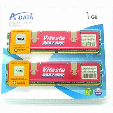 ADATA DDR2-800P Vitesta SUM 패키지 (1GB(512Mx2))