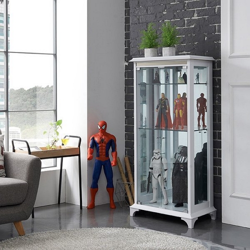 캐슬 4단 유리 장식장 600