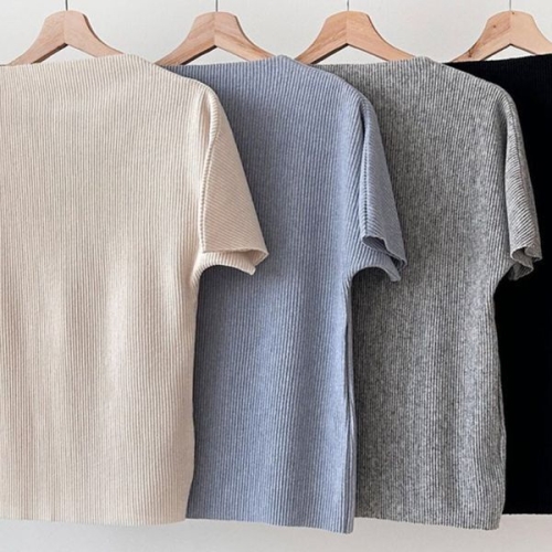 시드마켓 온리플리츠홀가반팔티 412T370S 빅사이즈 여성 511 43263529_이미지