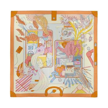 에르메스 배기지 아 메인 스카프 90 존 쉬프르 아브리꼬 로즈 H004119S0