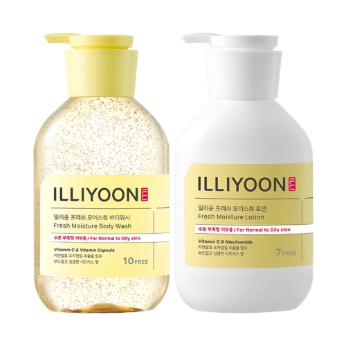 일리윤 프레쉬 모이스춰 바디로션 350ml+바디워시 500ml