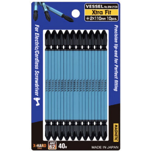 베셀 블랙코팅 드라이버 비트 세트 110mm BW-213X (10pcs) (1세트)_이미지