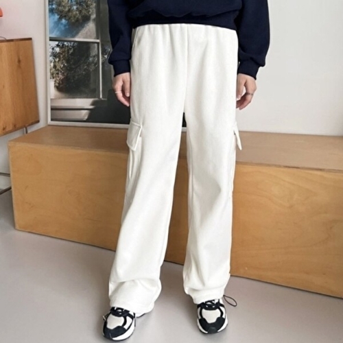 골덴 여자 와이드팬츠 스트링 카고 팬츠 통 바지 KYR-WDF14CA