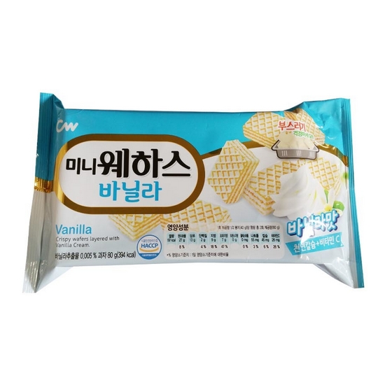 청우식품 미니 웨하스 바닐라 80g (5개)_이미지