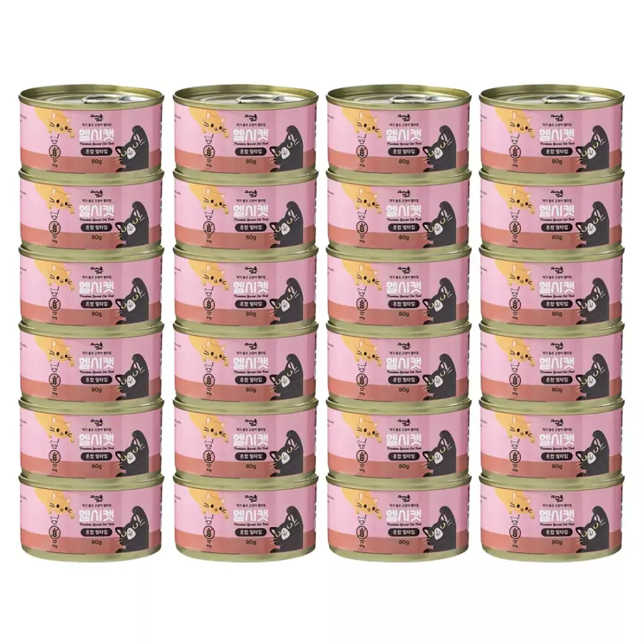 헬시캣 혼합 젤타입 캔 80g