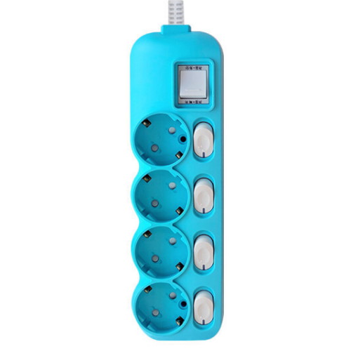 탭앤탭 4구 16A 메인개별스위치 컬러 멀티탭 블루슈팅스타