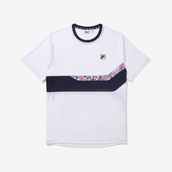  휠라 글로벌 라인 반팔티 FS2RSF2394M [WHI, 화이트]