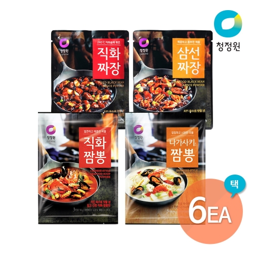 대상 청정원 짬뽕 짜장 분말 6팩 골라담기