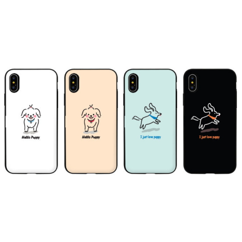 트라이코지 LG G7 헬로퍼피 도어범퍼 케이스