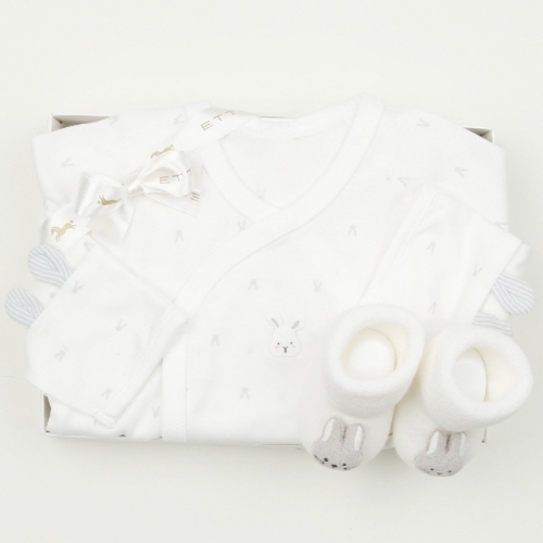  에뜨와 래빗배내가운X무드신생아양말세트 (07P017101B)