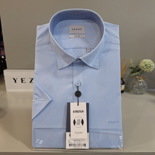 예작 구김이 적은 스판 슬림 반팔셔츠 YJEMBS252-BL_BP_BP