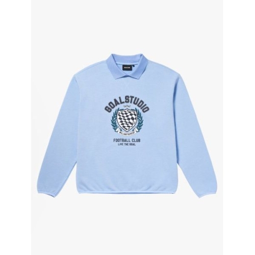 ����Ƽ�� ��Ʃ��� GOALSTUDIO FC NE WED COLLAR SWEAT-LIGHT BLUE G3SSW102LBL 200355