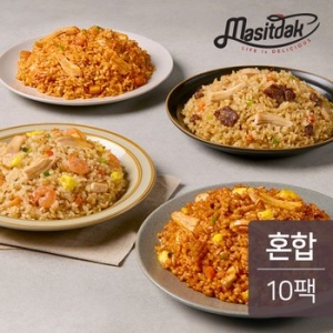맛있닭 점보 닭가슴살 볶음밥 김치맛 350gx5개+갈비맛 350x5개