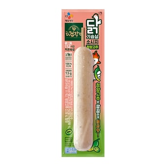 CJ제일제당 The더건강한 <b>닭</b><b>가슴</b><b>살</b> 꼬치 청양고추 80g