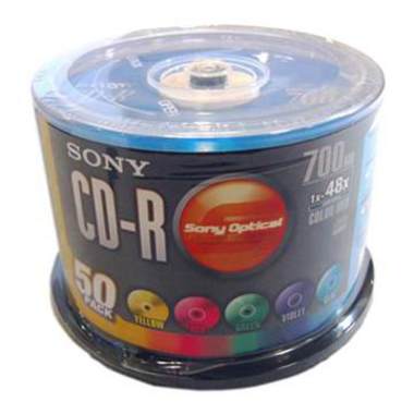 SONY CD-R 700MB 48x 컬러 케익 (50장)_이미지