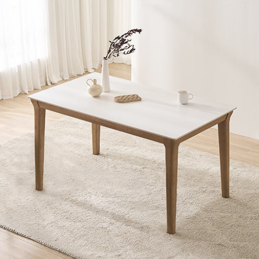 스칸디나 멜리토 포세린 통세라믹 원목 식탁 1400 (의자별도)_이미지