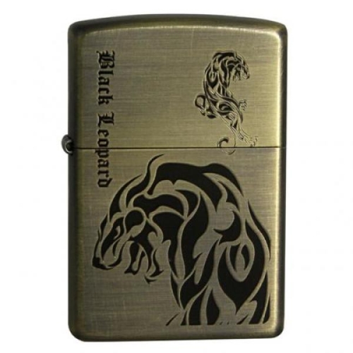 지포 오일 라이터 250-18 BLACK LEOPARD VINTAGE BR R ZP-ZPD4MA035R