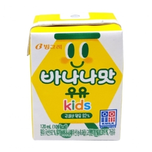 빙그레 바나나맛 우유 kids 120ml이미지입니다. 누르면 해당 게시물로 새창이동합니다.