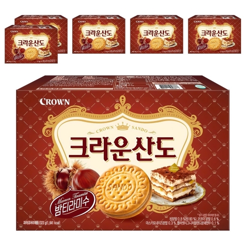 크라운제과 크라운산도 밤 티라미수 323g (6개)_이미지