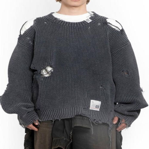 메종 미하라 야스히로 스웨터 J12SW502 BLACK BLACK_이미지