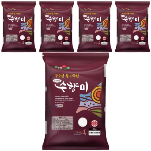 햇살드리 2026 햅쌀 수향미 3kg (5개)_이미지