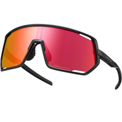 시마노 편광렌즈 자전거고글 방풍안경 등산고글 런닝선글라스 테크니엄 로드 매트 블랙 스포츠 안경 424843 단일사이즈