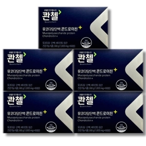 코스맥스바이오 콴첼 뮤코다당단백 콘드로이친 플러스 1000mg 60정 (5개)_이미지