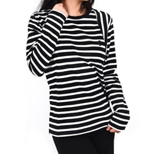 알렉산더맥퀸 알렌산더 맥퀸 명품 여성 스컬 패치 스트라이프 긴팔 티셔츠 453137 QIX15 1098W_이미지