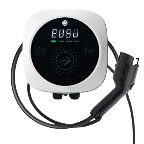 믿음차저 완속 7kW 벽부형 전기차 충전기 EVSVC-7