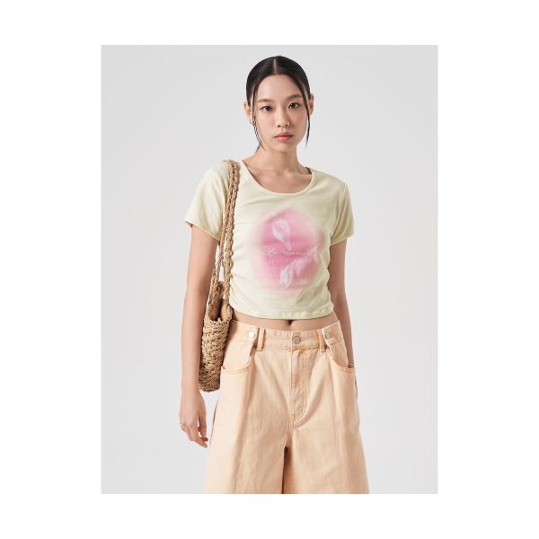 삼성물산 에잇세컨즈 코튼 블렌드 그래픽 티셔츠 레몬 114542AY2F 114542AY2F 253790