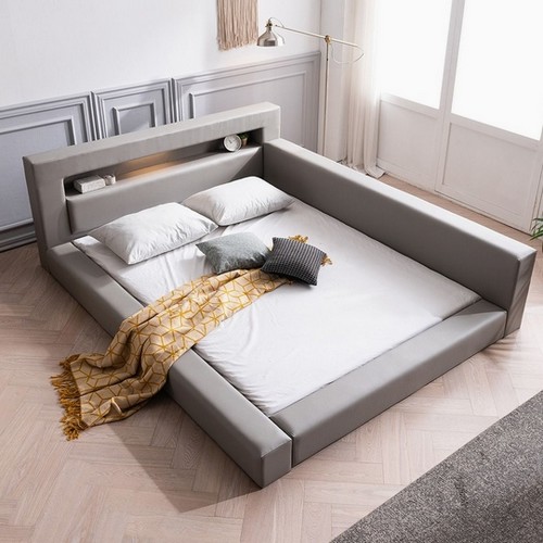 라샘 비플렛 LED 저상형 침대 Q (본넬스프링)_이미지